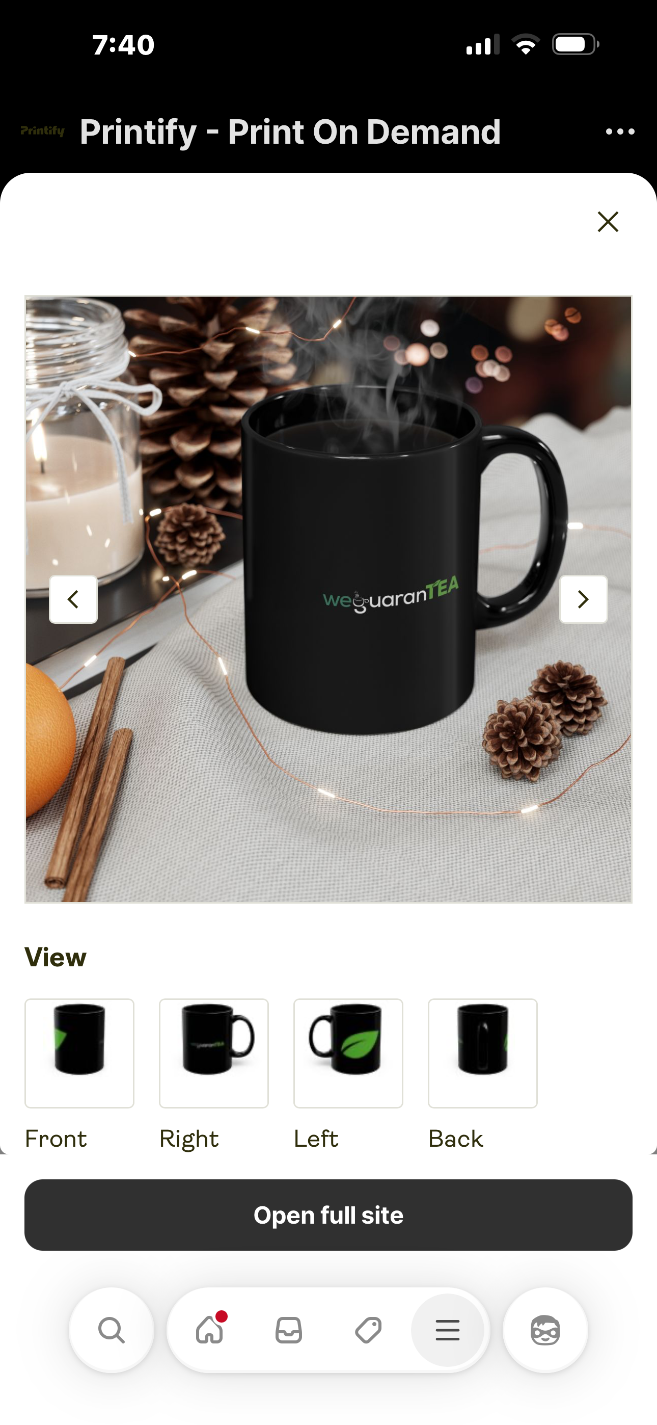 weguaranTEA Signature Mug – Noir Edition (11oz)